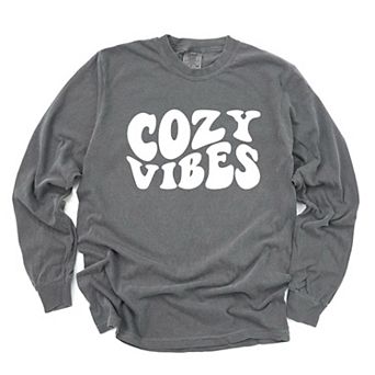 Cozy Vibes Garment Dyed Long Sleeve Tees