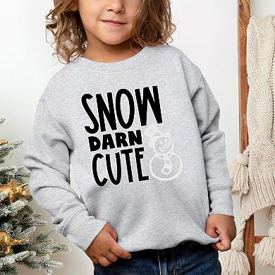 Snow Darn Cute Glitter Youth Ultra-soft Graphic Sweatshirt