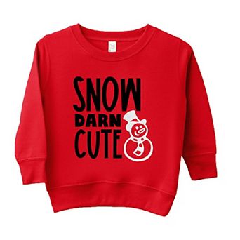 Snow Darn Cute Glitter Youth Ultra-soft Graphic Sweatshirt