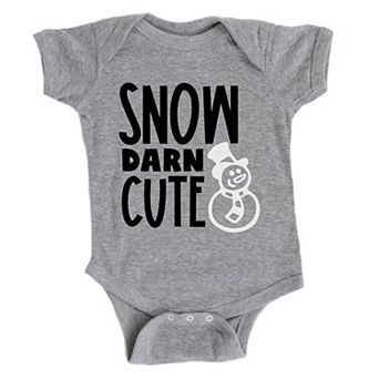 The Juniper Shop Snow Darn Cute Glitter Baby Bodysuit