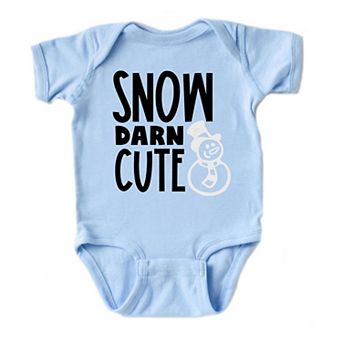 The Juniper Shop Snow Darn Cute Glitter Baby Bodysuit