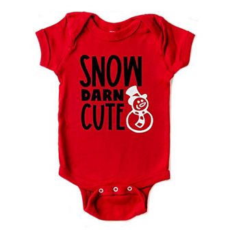 The Juniper Shop Snow Darn Cute Glitter Baby Bodysuit