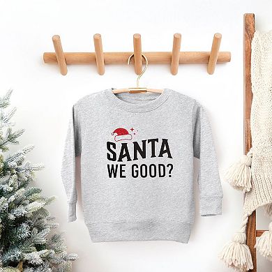 Santa We Good Glitter Youth Ultra-soft Graphic Sweatshirt