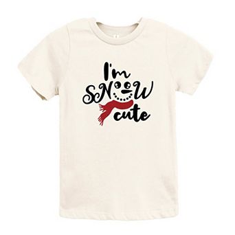 I'm Snow Cute Glitter Toddler Short Sleeve Graphic Tee