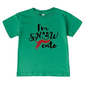 I'm Snow Cute Glitter Toddler Short Sleeve Graphic Tee