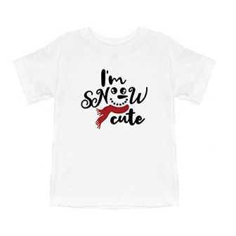 I'm Snow Cute Glitter Toddler Short Sleeve Graphic Tee