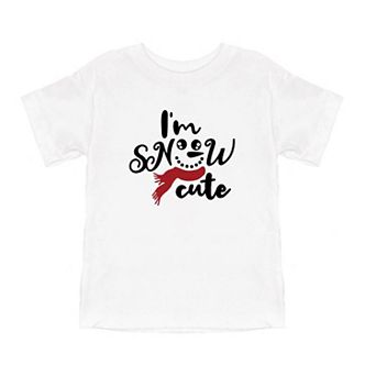 I'm Snow Cute Glitter Toddler Short Sleeve Graphic Tee