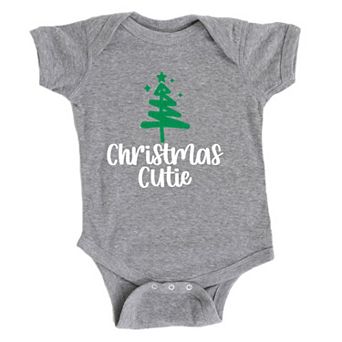 The Juniper Shop Christmas Cutie Tree Glitter Baby Bodysuit
