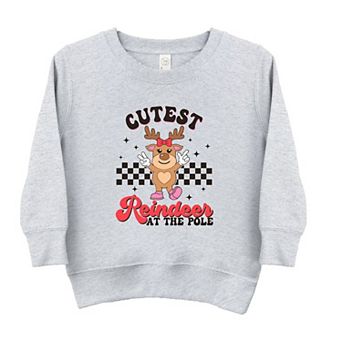 Cutest Reindeer At The Pole Youth Ultra-soft Graphic Sweatshirt