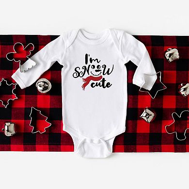 The Juniper Shop I'm Snow Cute Glitter Baby Long Sleeve Bodysuit