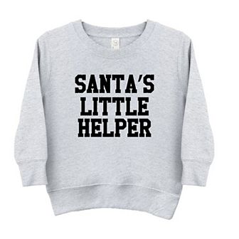 Santa's Little Helper Words Toddler Graphic Sweatshirt