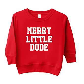 Merry Little Dude Toddler Graphic Sweatshirt