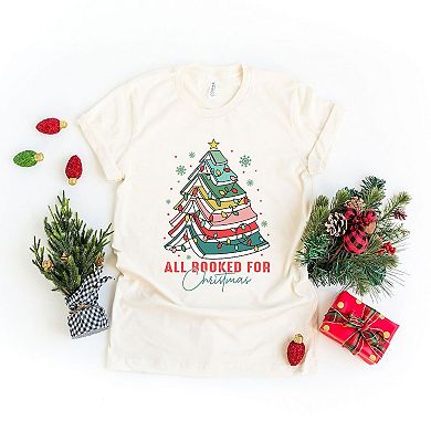 All Booked For Christmas Short Sleeve Graphic Tee