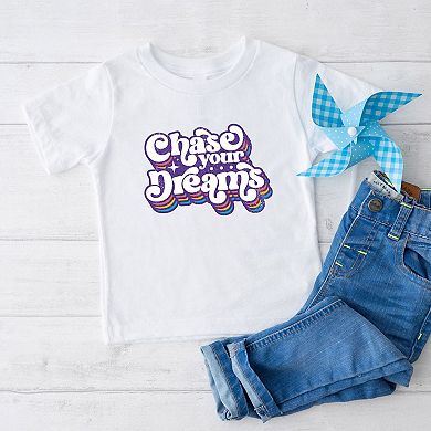 Chase Your Dreams Retro Toddler Short Sleeve Graphic Tee