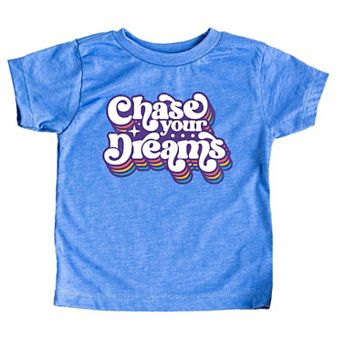 Chase Your Dreams Retro Toddler Short Sleeve Graphic Tee