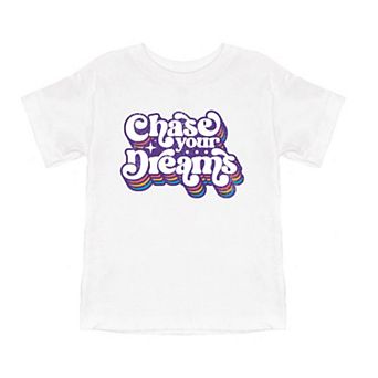 Chase Your Dreams Retro Toddler Short Sleeve Graphic Tee