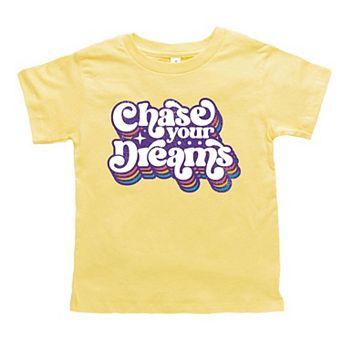 Chase Your Dreams Retro Toddler Short Sleeve Graphic Tee