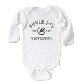 Cutie Pie University Baby Long Sleeve Bodysuit