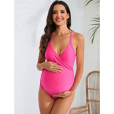 Breastfeeding Swimsuit Maternity Blue One Piece Swimwear For Women