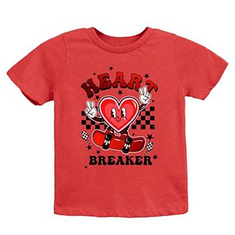 Heart Breaker Skater Toddler Short Sleeve Graphic Tee