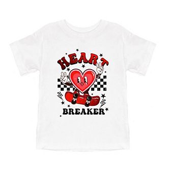 Heart Breaker Skater Toddler Short Sleeve Graphic Tee
