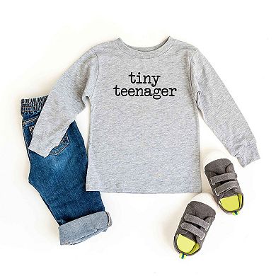 Tiny Teenager Typewriter Youth Long Sleeve Graphic Tee