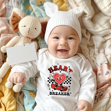 Heart Breaker Skater Baby Long Sleeve Bodysuit