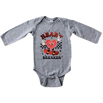 Heart Breaker Skater Baby Long Sleeve Bodysuit