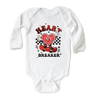 Heart Breaker Skater Baby Long Sleeve Bodysuit
