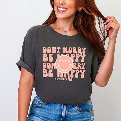 Simply Sage Market S.W.Smiley Don't Worry Be Happy Smiley Garment Dyed Tee