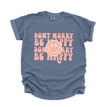 Simply Sage Market S.W.Smiley Don't Worry Be Happy Smiley Garment Dyed Tee