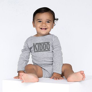 Kiddo Checkered Baby Long Sleeve Bodysuit