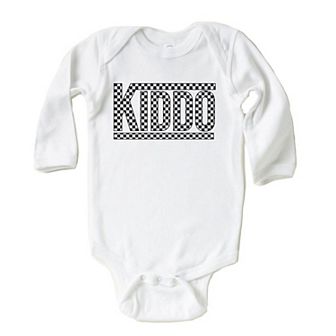 Kiddo Checkered Baby Long Sleeve Bodysuit