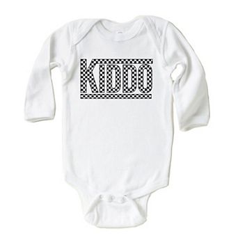 Kiddo Checkered Baby Long Sleeve Bodysuit