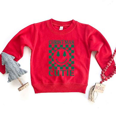 Christmas Cutie Checkered Youth Ultra-Soft Graphic Sweatshirt