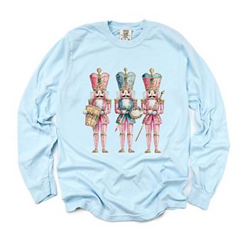 Nutcracker Pink Garment Dyed Long Sleeve Tees