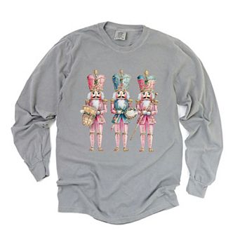 Nutcracker Pink Garment Dyed Long Sleeve Tees