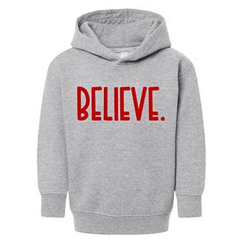 Believe Bold Raised Print Toddler Graphic Hoodie