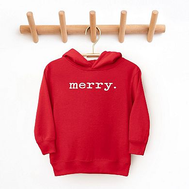 Merry Raised Print Toddler Graphic Hoodie