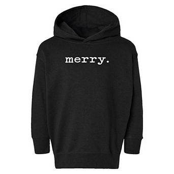 Merry Raised Print Toddler Graphic Hoodie