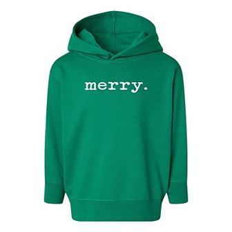 Merry Raised Print Toddler Graphic Hoodie