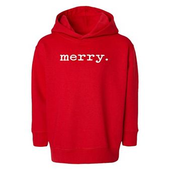 Merry Raised Print Toddler Graphic Hoodie