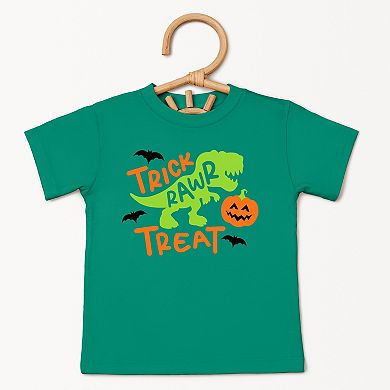 Trick Rawr Treat - Toddler Short Sleeve Graphic T-Shirt