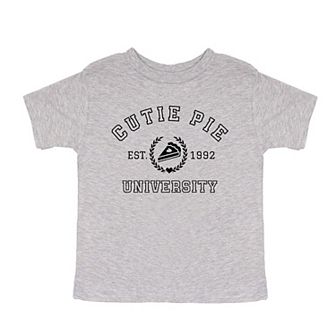 Cutie Pie University Toddler Short Sleeve Graphic Tee