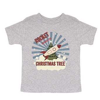 Rocket Around The Christmas Tree Youth Short Sleeve Graphic Tee