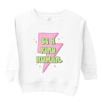 Be A Kind Human Lightning Bolt Toddler Graphic Sweatshirt