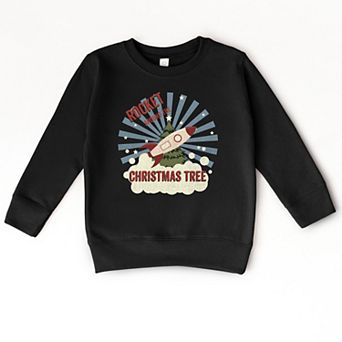 Rocket Around The Christmas Tree - Toddler Graphic Sweatshirt