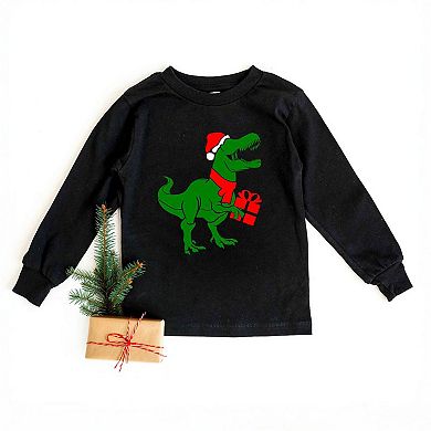 Dino Present Youth Long Sleeve Graphic Tee