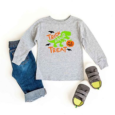 Trick Rawr Treat Youth Long Sleeve Graphic Tee
