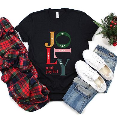 Jolly And Joyful Short Sleeve Graphic Tee